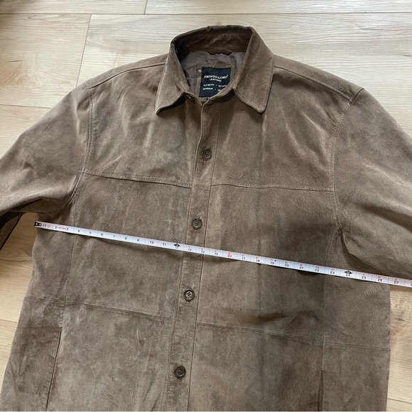 Vintage Pronto Uomo Men's Jacket Button Up Leather Suede Coat Beige Size XXL - Picture 11 of 12
